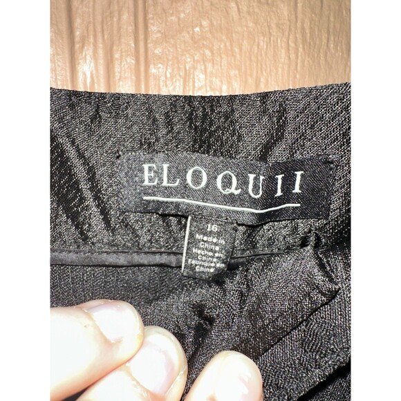 Eloquii Black Tailored High‎ Rise Jacquard Ankle Pant Size 16 NWT Work Casual - Picture 6 of 8